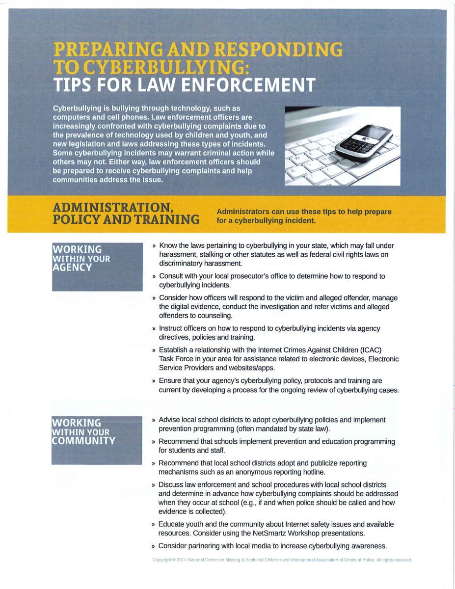 Tips for Law Enforcement 